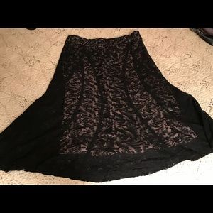 Calf length fully lined skirt